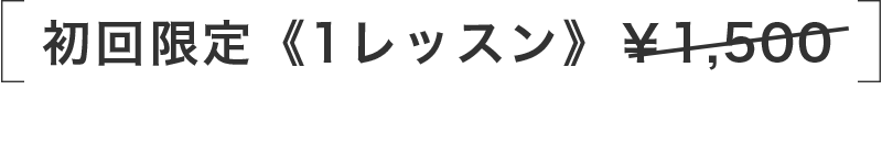 初回限定《1レッスン》 ¥1,500